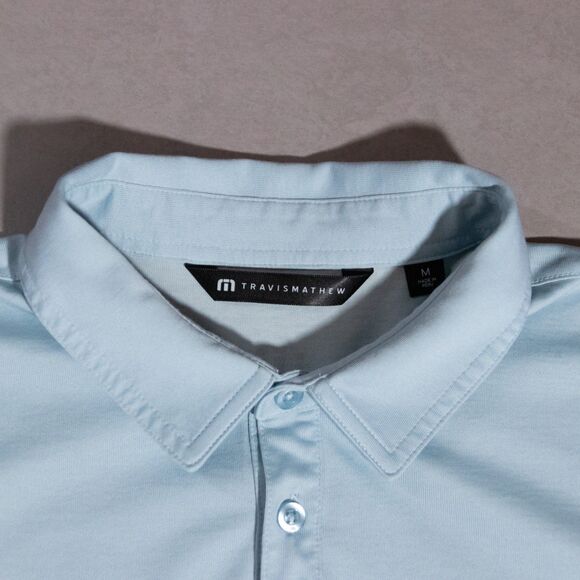 Travis Mathew Bauer Clean Ice Hockey Sticks Golf Polo Short Sleeve Men's Medium - Picture 3 of 8